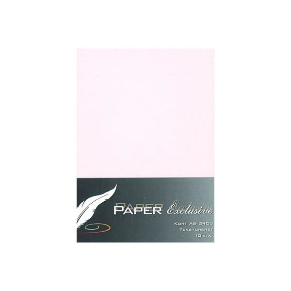 Paper Exclusive Dobbelt Kort A6, 240 g, Tekstureret, 10 stk
